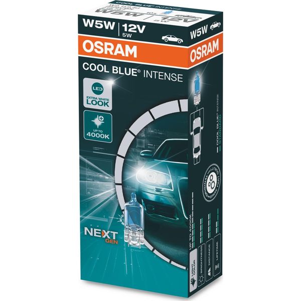 10X Osram Cool Blue Intense 5000K T10 W5W Lampadine Per Proiettori-image