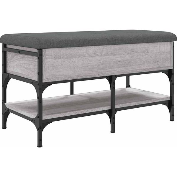 Panca Per Scarpe Grey Sonoma 82X42X45 Cm Materiale A Base Di Legno-image