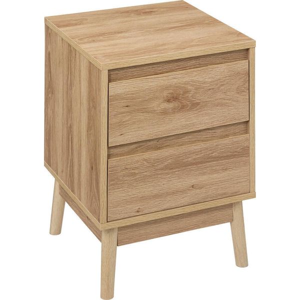 5 Five Simply Smart - Comodino Con 2 Cassetti In Look Rovere "Abana"""-image