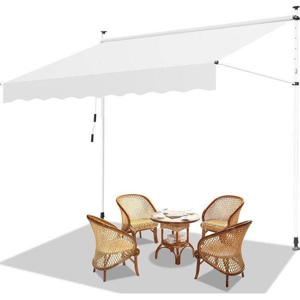 Tolletour Tenda Da Sole A Morsetto Tenda Da Sole Senza Foratura Tenda Da Sole Per Balcone Regolabile In Altezza Tenda Da Sole Per Balcone 150 Cm Crema-image