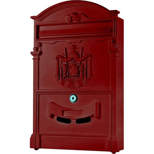 Cassetta Postale Letterbox Cassetta Postale Da Parete Post 3D Vintage Antico Rosso-image