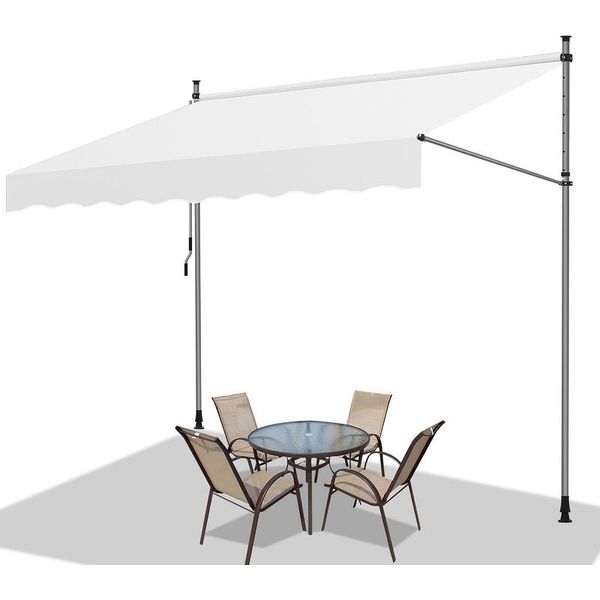 Jopassy Tenda Da Sole A Morsetto Tenda Da Sole Per Balcone Senza Trapano Tenda Da Sole Regolabile In Altezza Resistente Ai Raggi Uv E Idrorepellente 350 Cm Crema-image