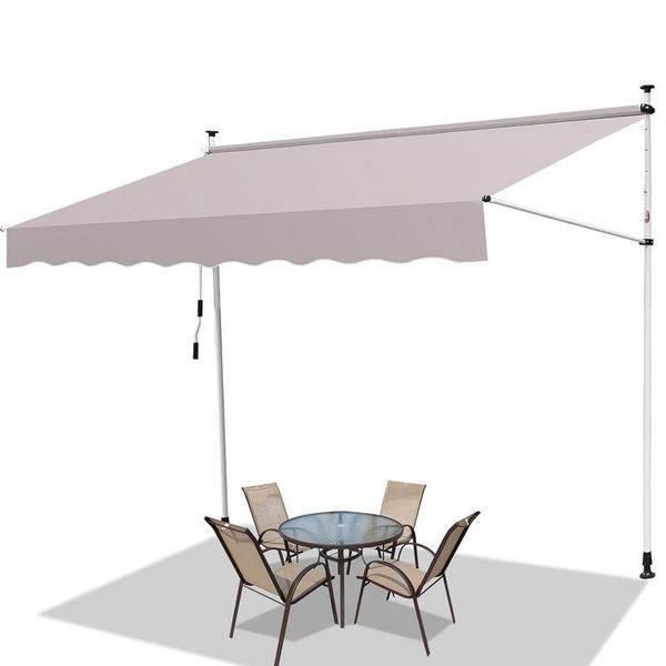 Tenda Da Sole A Morsetto Jopassy Tenda Da Sole Senza Foratura Tenda Da Balcone Regolabile In Altezza Tenda Da Sole Balcone 350 Cm Beige-image