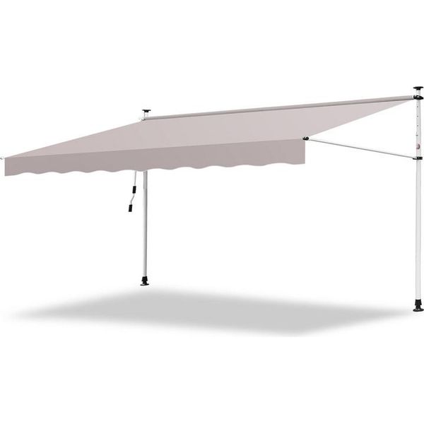 Tenda Da Sole Jopassy Tenda Da Sole Articolata Idrorepellente Per Balcone Tenda Da Sole Per Balcone Protezione Solare Tenda Da Sole A Morsetto Beige 1,5 M-image