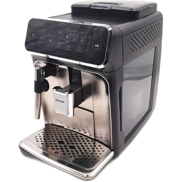 Macchina Da Caffè Philips Serie 3300 - 5 Bevande, Display Touch Intuitivo, Montalatte Classico, Silentbrew, Macinino 100% Ceramica, Filtro Aquaclean. Cromo Nero (EP3326/90)-image