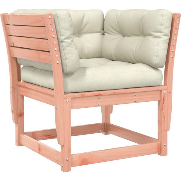 Vidaxl Divano Da Giardino Con Braccioli E Cuscini In Legno Massiccio Di Abete Douglas-image