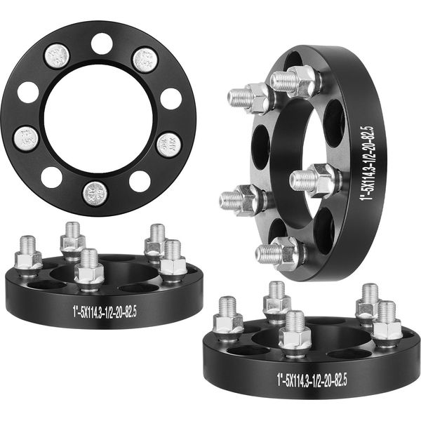 Distanziali Ruota Vevor, Adattatore Ruota 1 Pollice 5 X 4,5 Pollici, 5 Perni Ruota, Distanziali Forgiati, Alesaggio 82,5 Mm, Distanziali Per Perni Da 1/2 Pollice-20 Centrati Sul Mozzo, Adatti Per Jeep Ford Dall'84 Al 13-image