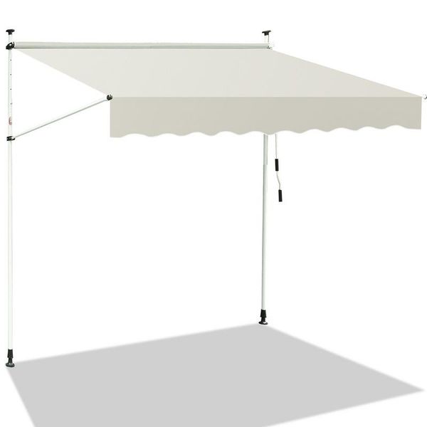 Hengda Tenda Da Sole Tenda Da Sole Articolata Idrorepellente Per Balcone Tenda Da Sole Per Balcone Protezione Solare Tenda Da Sole A Morsetto Crema 2M-image