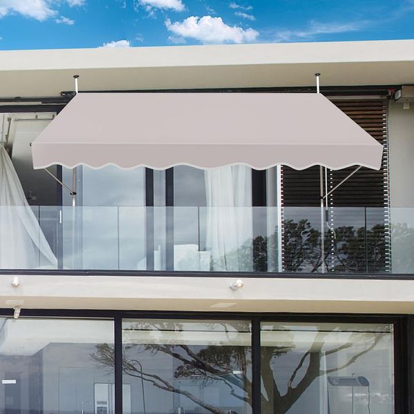 Hengda Tenda Da Sole Tenda Da Sole Articolata Idrorepellente Per Balcone Tenda Da Sole Per Balcone Protezione Solare Tenda Da Sole A Morsetto Beige 3,5 M-image