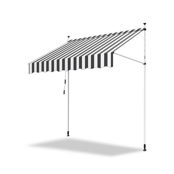 Tenda Da Sole Hengda Tenda Da Sole Articolata Idrorepellente Per Balcone Tenda Da Sole Per Balcone Protezione Solare Tenda Da Sole A Morsetto Bianco E Grigio 4M-image