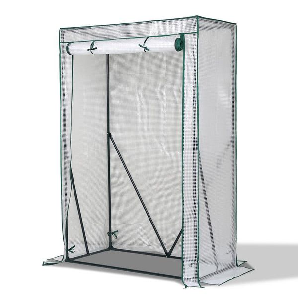 Serra Per Pomodori, Serra In Plastica Per Pomodori, Serra In Plastica E Tubi D'acciaio, Serra Per Pomodori Con Telaio In Acciaio Stabile E Plastica Resistente Ai Raggi Uv, 100*50*150 Cm-image