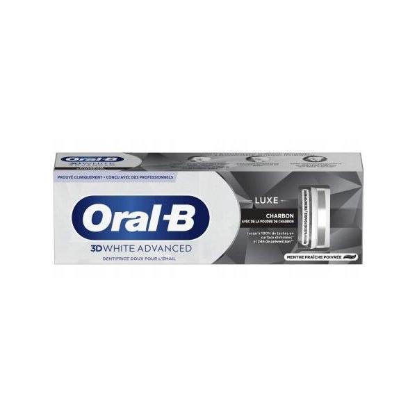 Oral-B 3D White Luxe Dentifricio Con Carbone Attivo 75 Ml-image