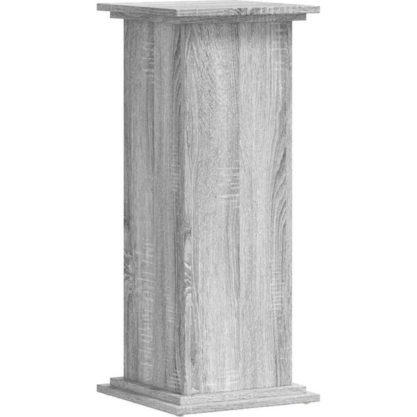 Vidaxl Supporto Per Piante Grigio Sonoma 33X33X80 Cm Materiale A Base Di Legno-image