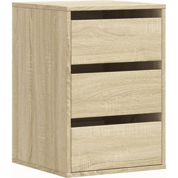 Vidaxl Cassettiera Rovere Sonoma 40X41X58 Cm Materiale A Base Di Legno-image