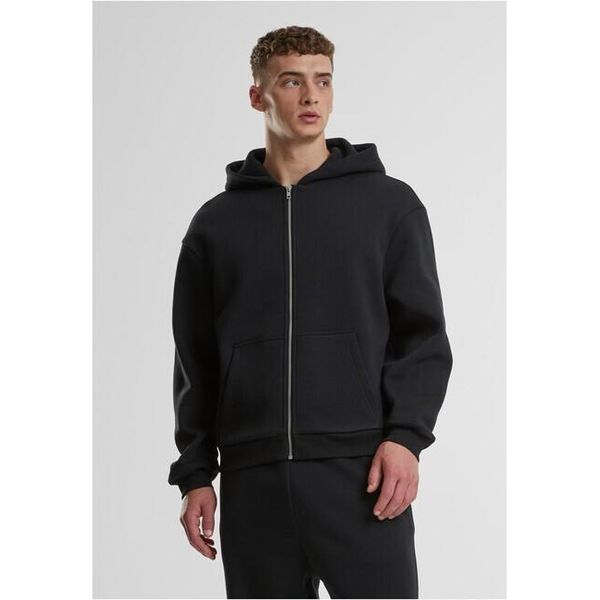 Felpa Con Cappuccio Urban Classics Fluffy Zip Da Uomo, Nero - 3XL-image