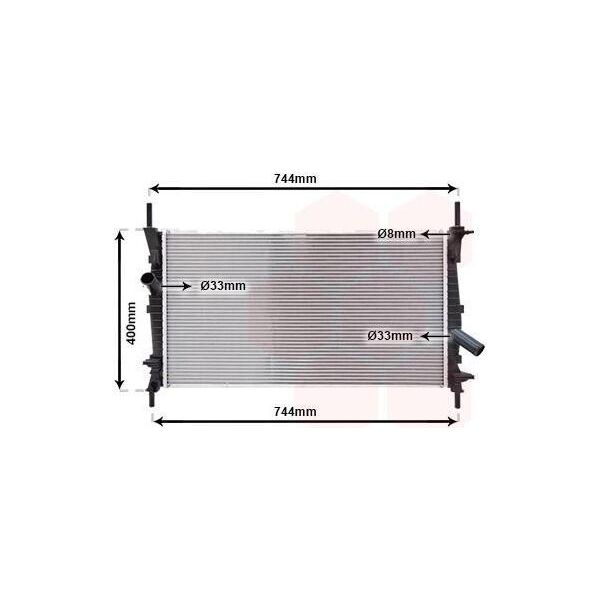 Van Wezel 18002403 - Oe 4714582 Radiatore, Raffreddamento Motore Per Transit-image