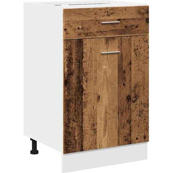 Vidaxl Cassettiera Lyon Effetto Legno Antico 50X46X81,5 Cm Materiale A Base Di Legno-image
