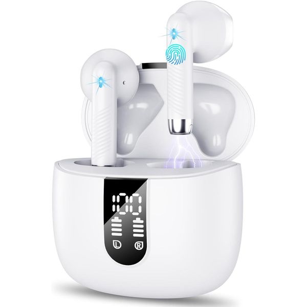 Wireless Bluetooth 5.3 In Ear Con Microfono CVC8.0, 40H Cancellazione Del Rumore Auricolari Con 14,2 Millimetri Stereo, 2023 Nuovo Con IP7 Impermeabile-image