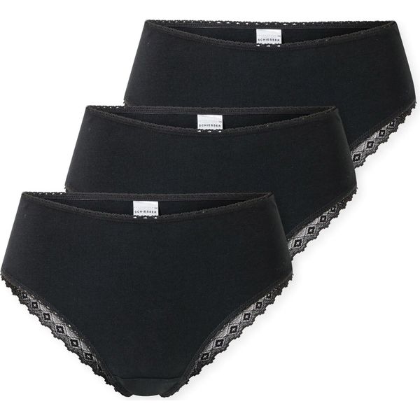 Schiesser Donna Brasiliana, 3Er Pack - 3Pack Brasiliana, Cotone Elasticizzato, Uni Schwarz 2XL-image