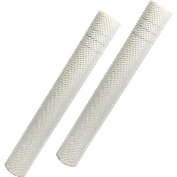 Tolletour 2 Rotoli Di Tessuto Di Rinforzo 160G/M² 4X4Mm Tessuto Per Intonaco Tessuto In Fibra Di Vetro Bianco 100M²-image