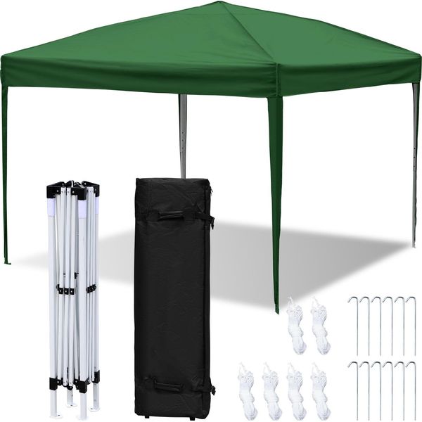 Aopunly Gazebo 3X3M Senza Lati, Gazebo Pieghevole Da Giardino, Protezione Uv, Per Giardino Terrazza Festa Verde-image