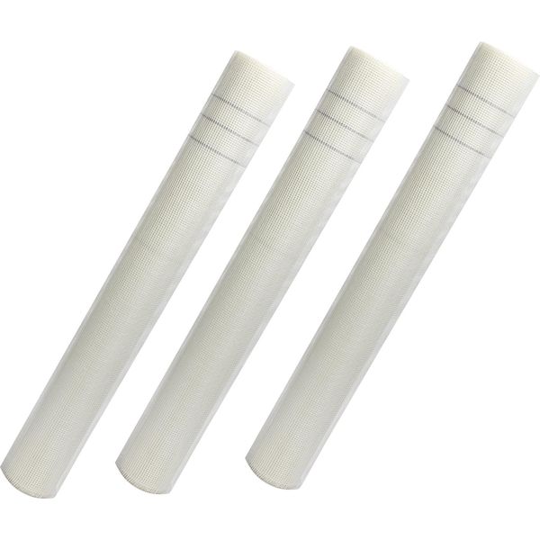 Tolletour 3 Rotoli Di Tessuto Di Rinforzo 160G/M² 4X4Mm Tessuto Per Intonaco Tessuto In Fibra Di Vetro Bianco 150M²-image