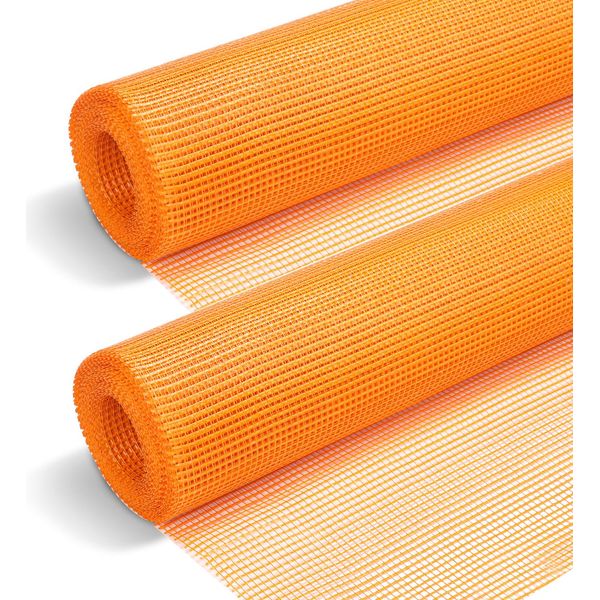 Hengda 2 Rotoli Di Tessuto Di Rinforzo 160G/M² 4X4Mm Tessuto Per Intonaco Tessuto In Fibra Di Vetro Arancione 100M²-image