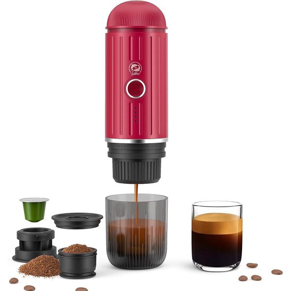 Macchina Da Caffè Espresso Portatile, Ricaricabile, Elettrica, 12 V, Riscaldamento Con Un Solo Clic, Macchina Da Caffè Automatica, Compatibile Con Capsule Ns E Caffè Macinato-image
