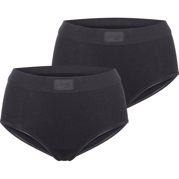 Sloggi Slip Maxi Da Donna, Confezione Da 2 Double Comfort Maxi - Nero - Taglia 38-image