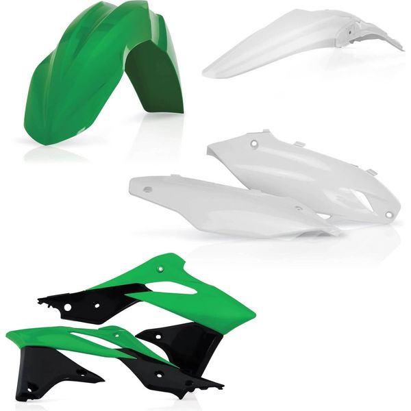 Kit Carene 6 Pezzi Acerbis Modello 2014 Verde/Bianco Per Kawasaki Kx 250 F-image