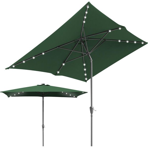 Ombrellone Bettizia 200 X 300 Cm Ombrellone Da Giardino Ombrellone Pieghevole Ombrellone Con Manovella, Verde-image