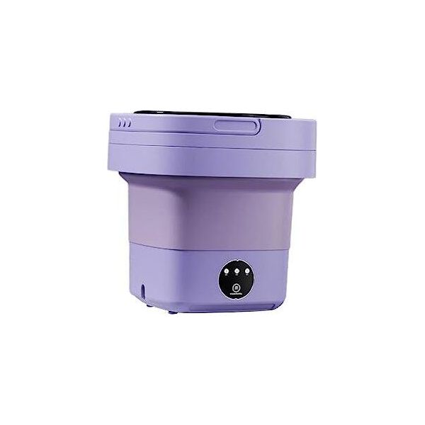 Mini Lavatrice Pieghevole, Da Viaggio 6,5 L, Lavatrice Elettrica Silenziosa Portatile, Biancheria Intima, Campeggio, Lavanderia, Casa, Viola, Viola-image