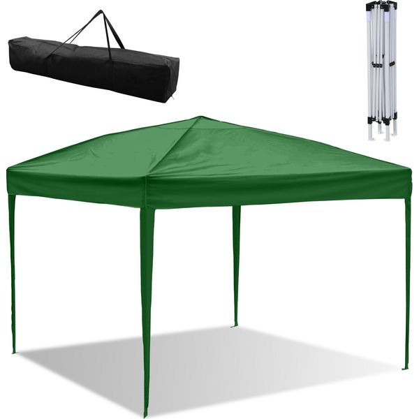 Bettizia Gazebo Pieghevole 3 X 3M Gazebo Pieghevole Da Giardino, Protezione Uv 50+ Gazebo E Tende Per Feste Senza Lati Verde-image