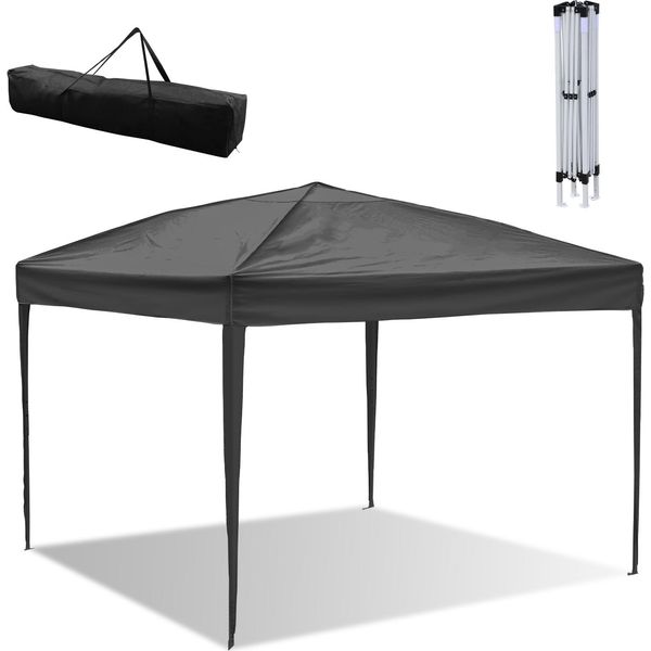 Gazebo Pieghevole Aopunly, Tendone Impermeabile, Gazebo Per Feste Con Protezione Uv, Gazebo Per Feste In Giardino, Gazebo Pieghevole 3X3M Senza Lati, Grigio-image