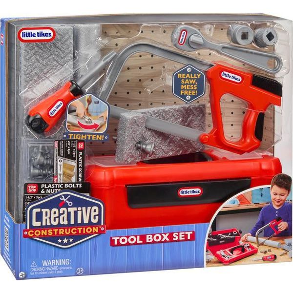 Little Tikes Cassetta Degli Attrezzi Per La Costruzione Creativa Rosso Rosso Taglia Unica-image