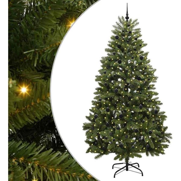 Vidaxl Albero Di Natale Artificiale Verde 270 Cm In Pvc E Metallo-image