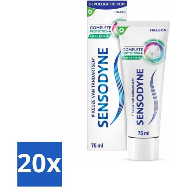 Sensodyne - Dentifricio - Protezione Completa + Alito Fresco - Alito Fresco - 75 Ml - Confezione Risparmio - 20 Pezzi-image