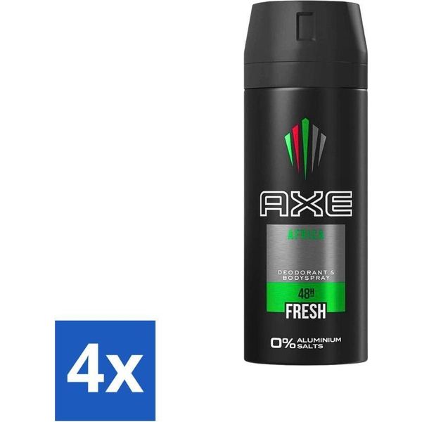 Axe - Deodorante Spray - Africa - Arancia E Sandalo - Nutriente - 150 Ml - Confezione Risparmio - 4 Pezzi-image
