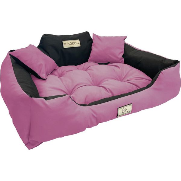 Kingdog Box Letto Per Cani 75X65 Cm Personalizzato Impermeabile Rosa-image