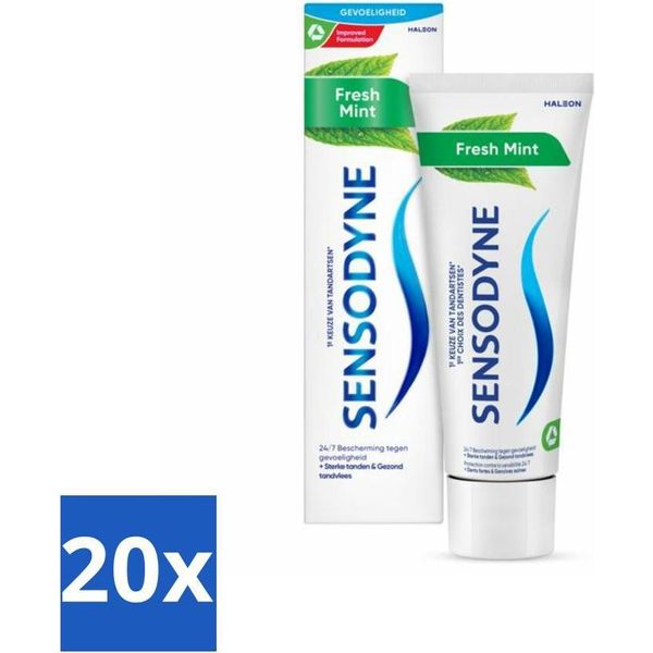 Sensodyne - Dentifricio - Menta Fresca - Alito Fresco - 75 Ml - Confezione Risparmio - 20 Pezzi-image