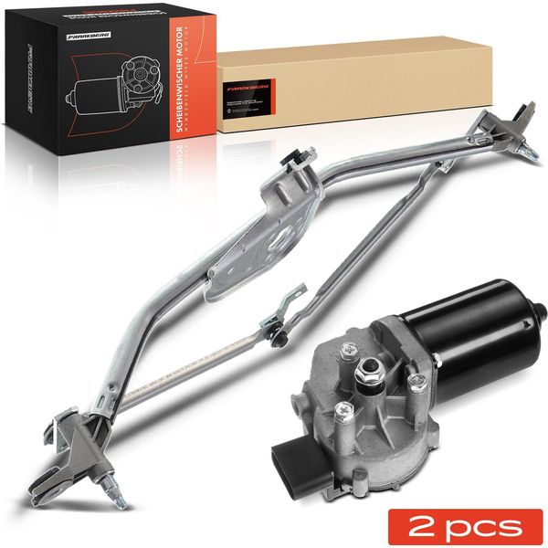 Frankberg 1X Motore Tergicristallo + 1X Asta Tergicristallo Anteriore Per Vw Passat Variant 3B2 Audi A4 A6 Avant-image