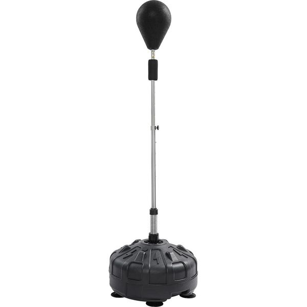 Sacco Da Boxe - Con Supporto - Regolabile In Altezza Da 120 A 160 Cm - Base Stabile - Allenamento Riflessi E Velocità - Guantoni Da Boxe Inclusi - Per L'allenamento A Casa - Nero-image