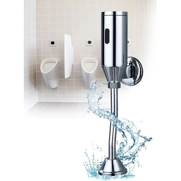 Valvola Di Scarico Per Orinatoio - Sensore Automatico - Senza Contatto - Scarico A Sifone - Risparmio Idrico - Rame - Temperatura 0,1-45 °C - Bianco-image