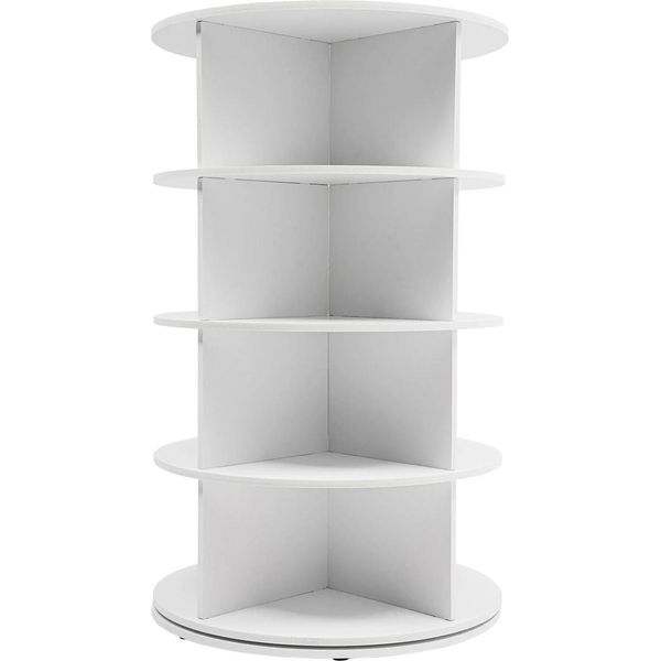 Scarpiera - Portascarpe Indipendente - Girevole - 4 Ripiani - Salvaspazio - Bianco-image