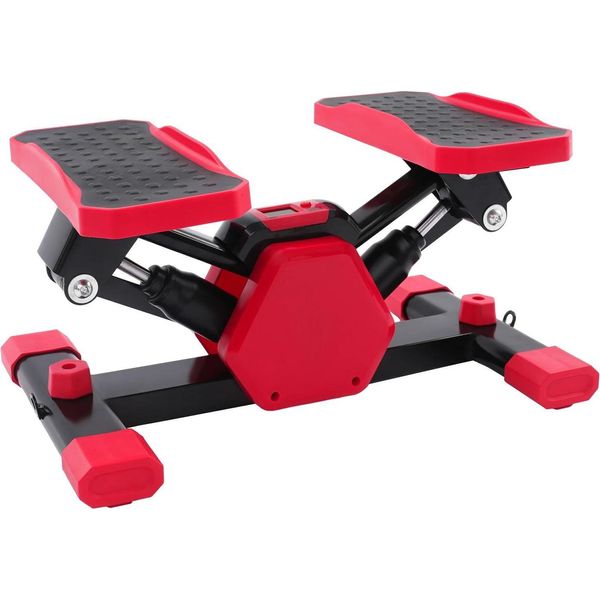 Pedal Trainer - Mini Cyclette Portatile - Con Bande Elastiche Di Resistenza - Allenamento Braccia E Gambe - Allenamento Cardio - Sotto Il Tavolo - Rosso-image