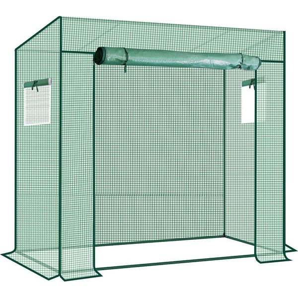 Izrielar Serra Serra In Plastica Serra Per Pomodori 200 X 80 X 173/143 Cm (Lxpxa), Verde-image