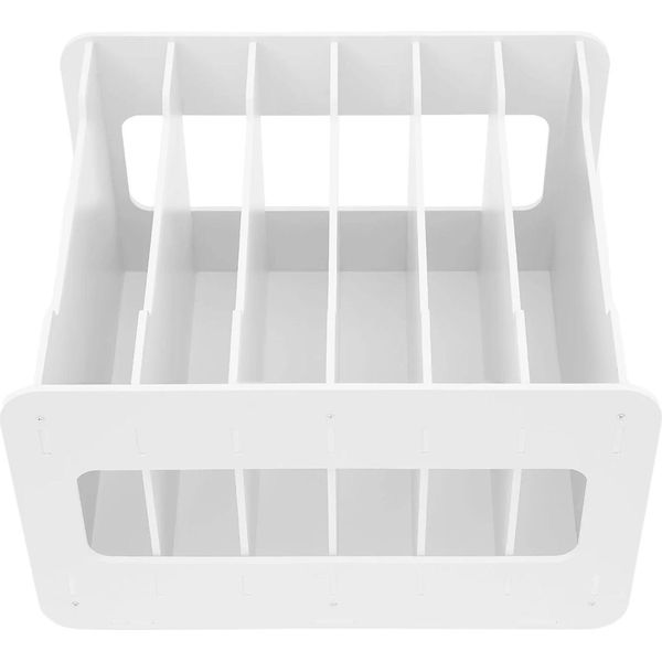 Organizer Da Scrivania - Scomparto Portadocumenti A4/Divisorio Per Fogli - 7 Livelli - Distanza Tra I Ripiani 5,5 Cm - Spessore Divisorio 0,5 Cm - Pvc - Bianco-image