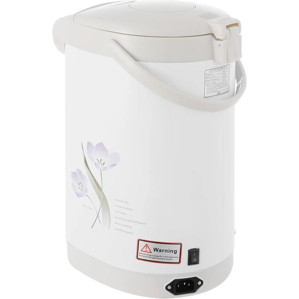 Erogatore Elettrico Di Acqua Calda E Bollitore - Erogatore Da Tavolo - Capacità 4 L - Acciaio Inossidabile 304 - 750 W - Temperatura Standard 90 °C - Spina Ue - Bianco-image