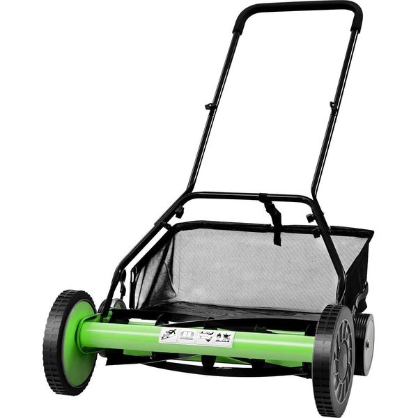 Tosaerba - Tosaerba A Cilindro Manuale - Larghezza Di Taglio 51 Cm - 5 Lame - Cestello Raccoglierba - Altezza Di Taglio Regolabile-image