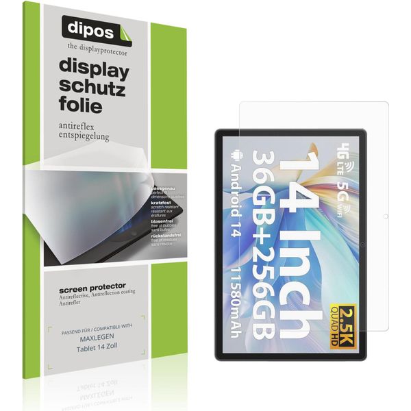 2X Pellicola Protettiva Per Maxlegen Tablet 14 Zoll Protezione Schermo Antiriflesso Dipos-image